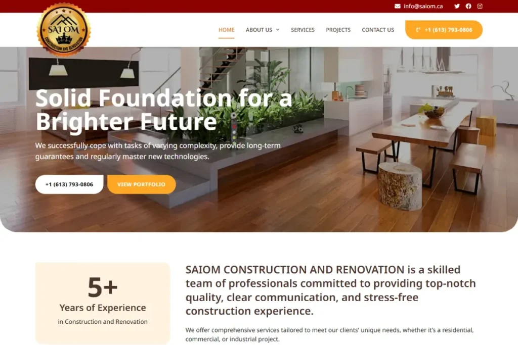 Sai Om Construction and Renovations main banner