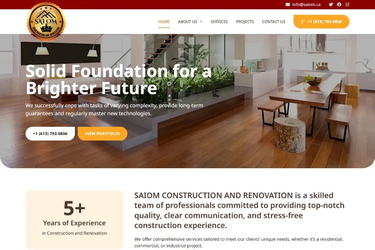 Sai Om Construction and Renovations main banner